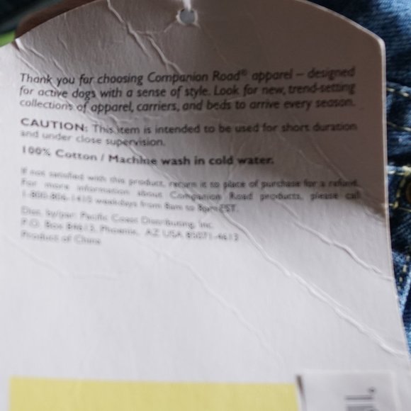 COMPANION ROAD PET FASHIONS DOG Denim JEANS PANTS SZ S - Picture 7 of 13